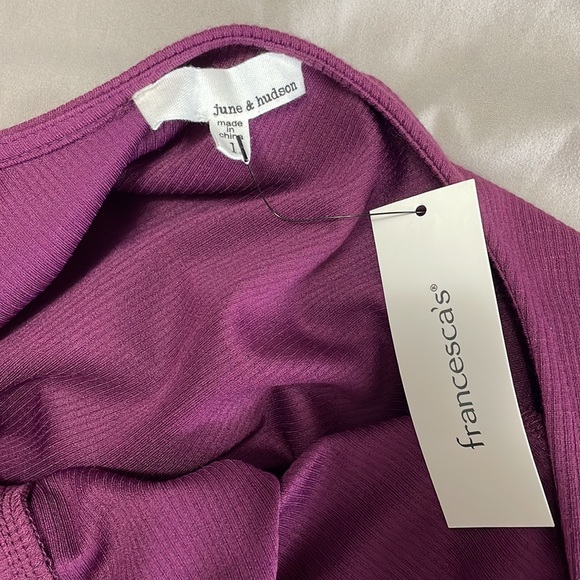 NWT Francesca’s June & Hudson bodysuit size large ribbed - Picture 4 of 4